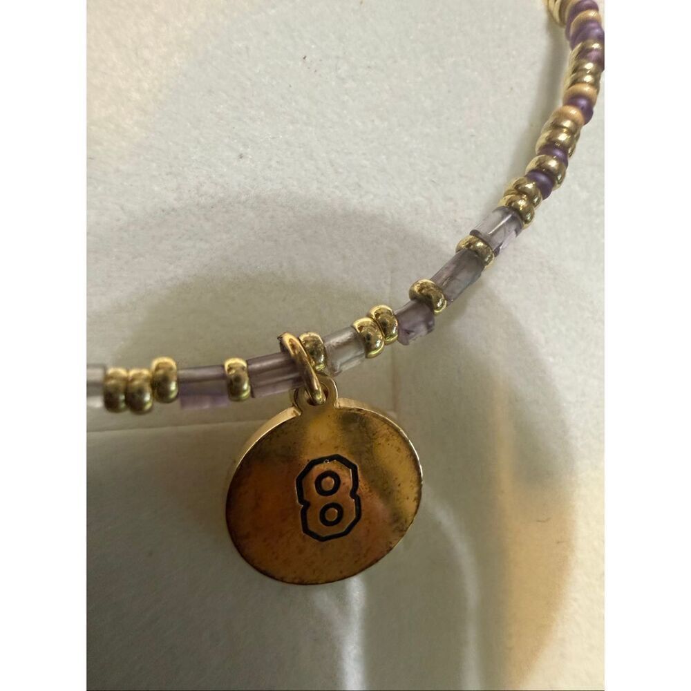 MYKA Women's Gold-Tone A Highlight In Life Mamba Number 8 Crafted Bracelet NWOT